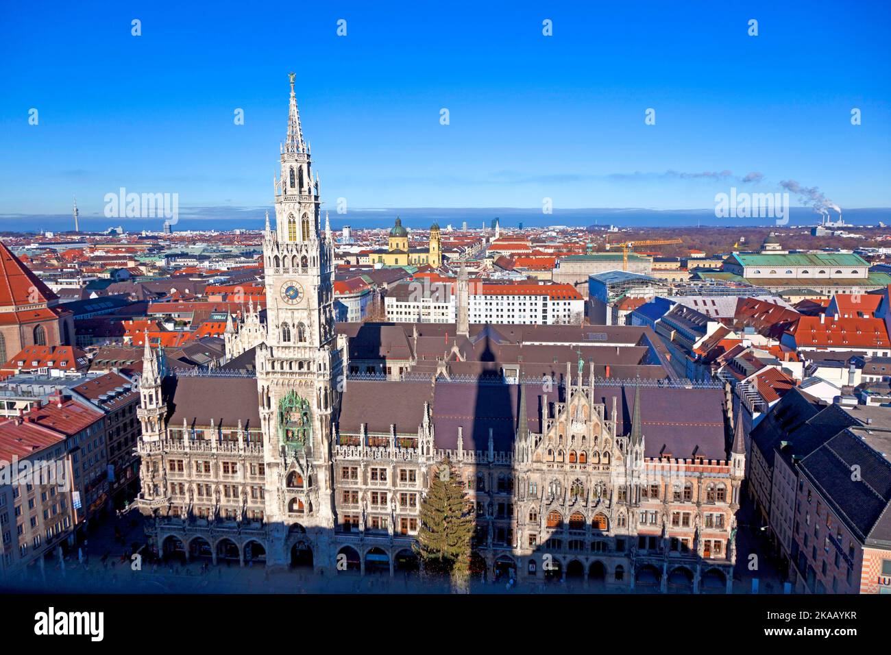 Aerial Of Munich In Beautiful Weather Stock Photo Alamy