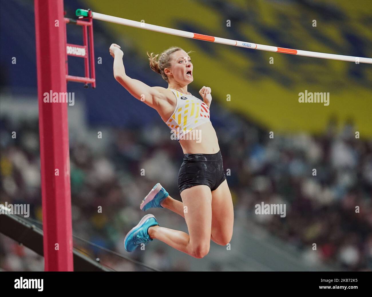 Fanny Smets Of Belgium Competing In Pole Vault For Women During The