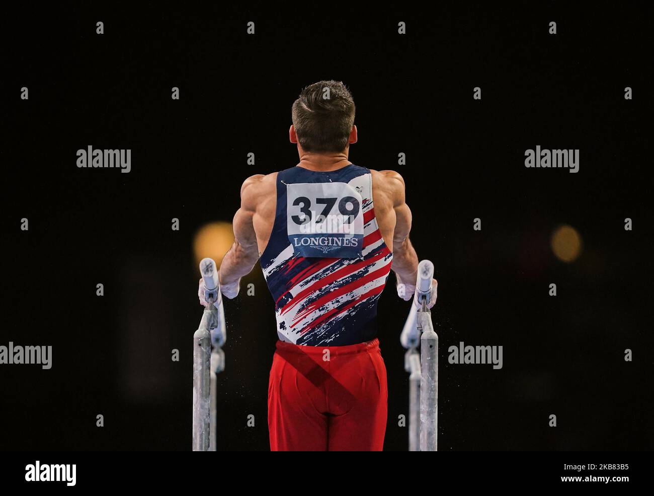 Samuel Mikulak Of United States Of America During Parallel Bars For Men