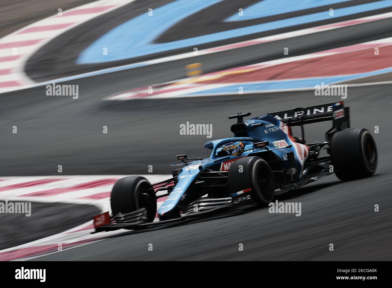 Fernando Alonso Of Spain Driving The Alpine A Renault During