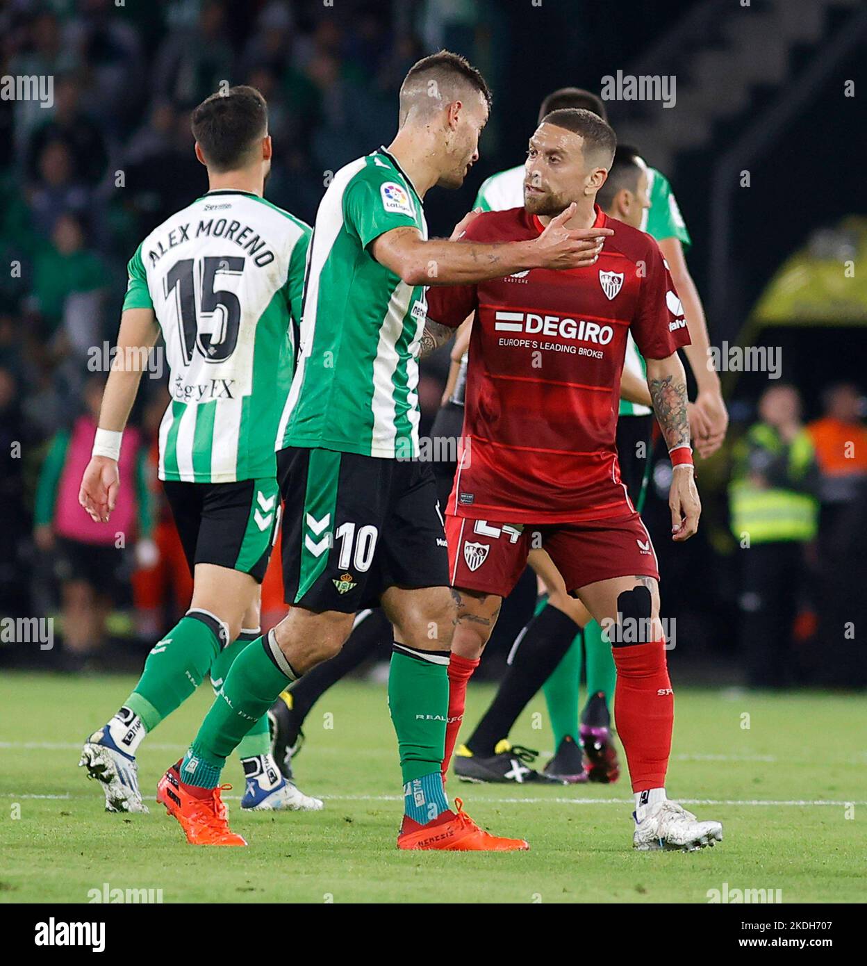 Spanish La Liga Soccer Match Betis Vs Sevilla At Benito Villamarin