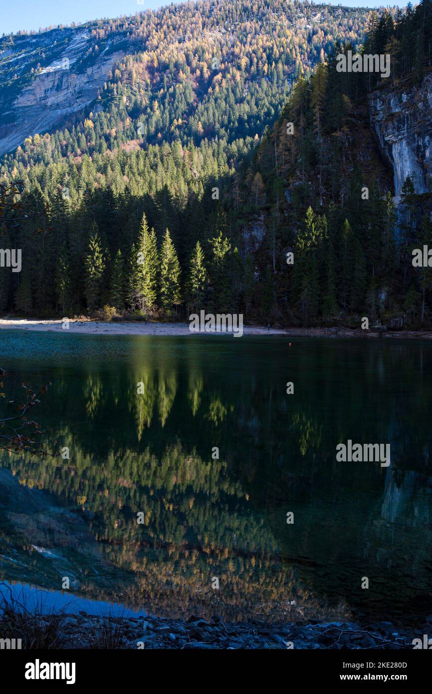 The Crystal Clear Waters Of Lake Tovel Trentino Alto Adige Italy