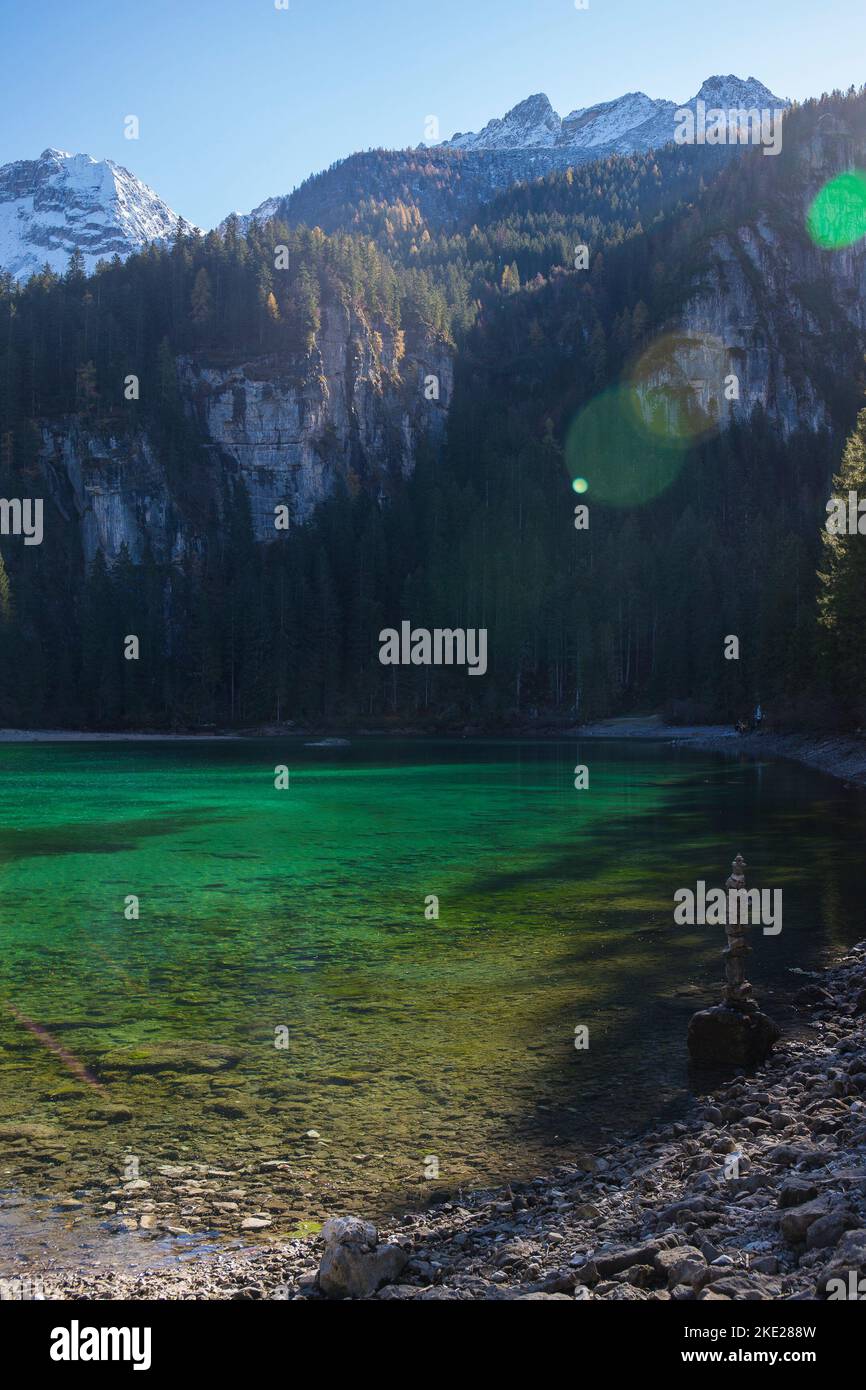 The Crystal Clear Waters Of Lake Tovel Trentino Alto Adige Italy