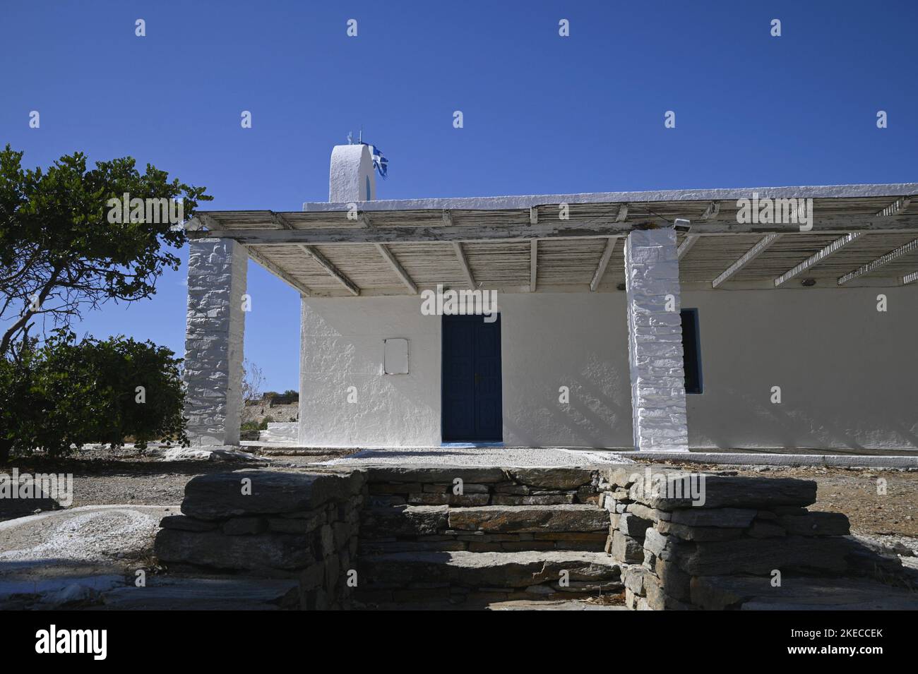 Landscape With Scenic Exterior View Of Aghios Aimilianos A Traditional