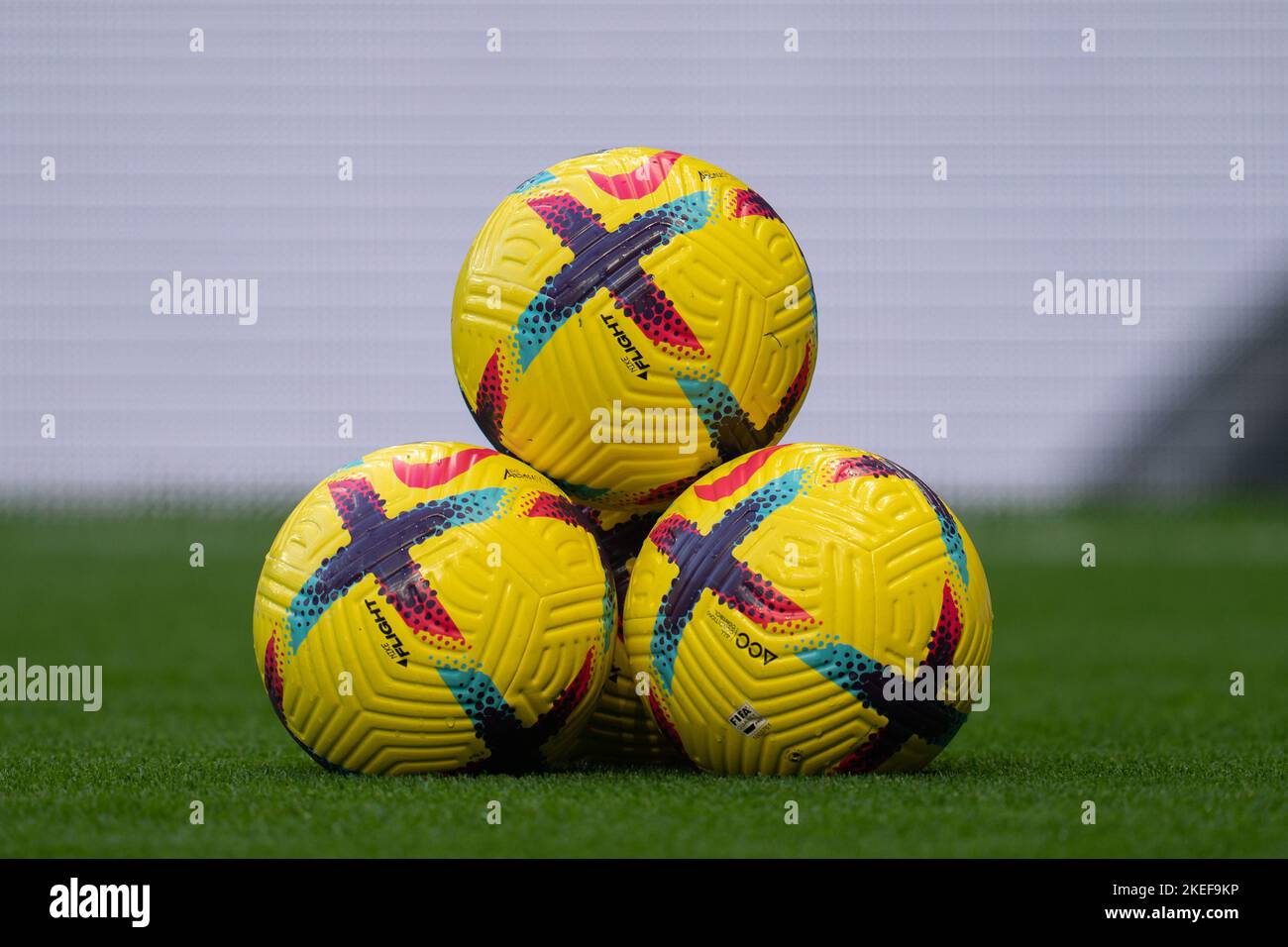 Nike Flight Practise Balls During The Premier League Match Tottenham