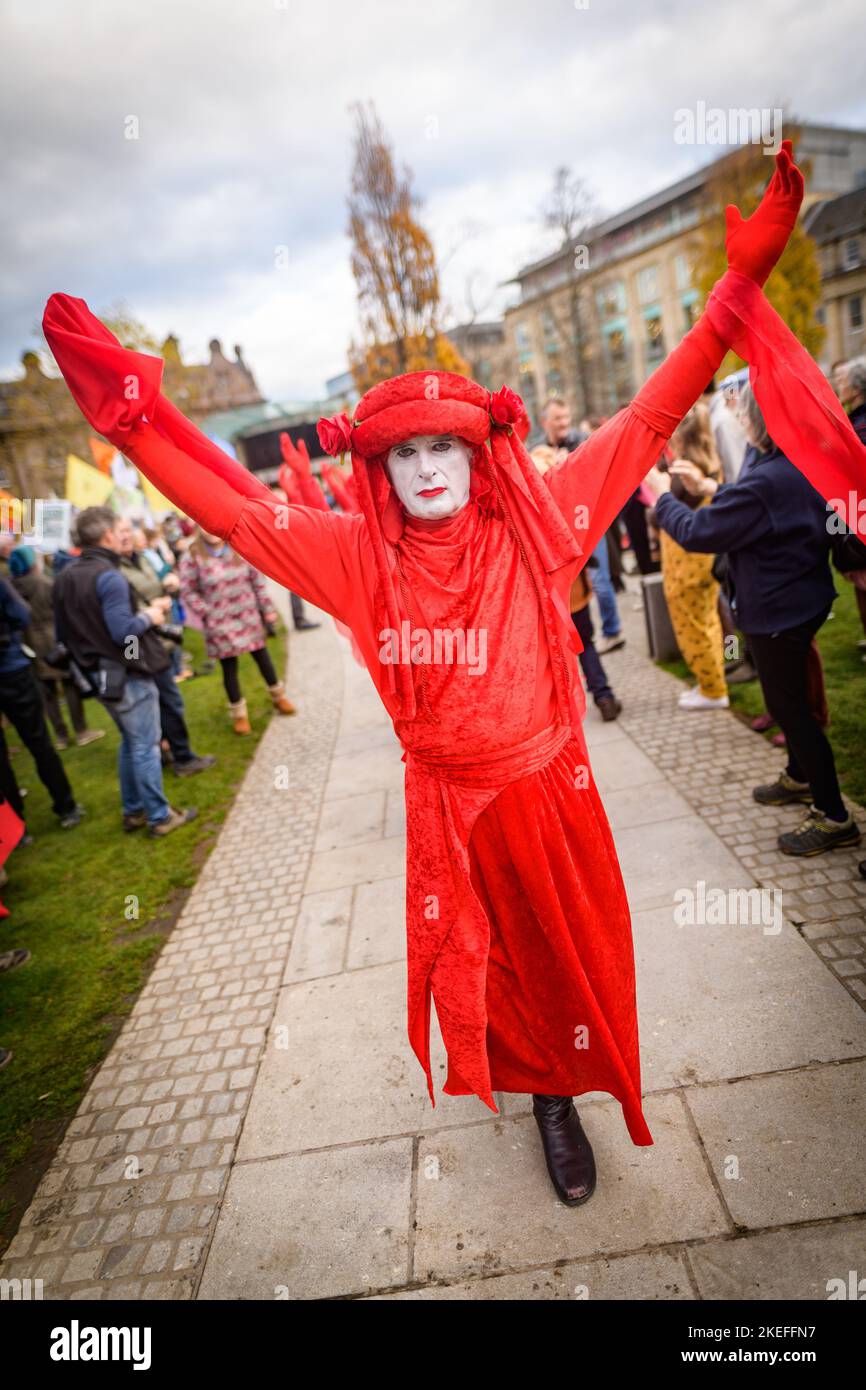 Protesters At The Edinburgh COP27 Solidarity March Which Saw Thousands