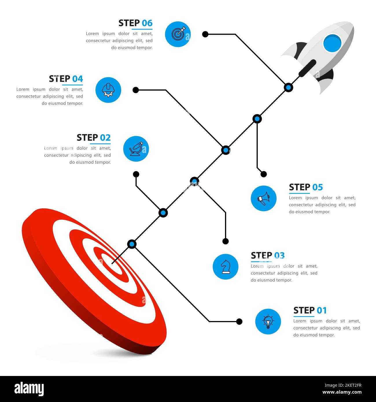 Infographic Template With Icons And Options Or Steps Rocket Can Be