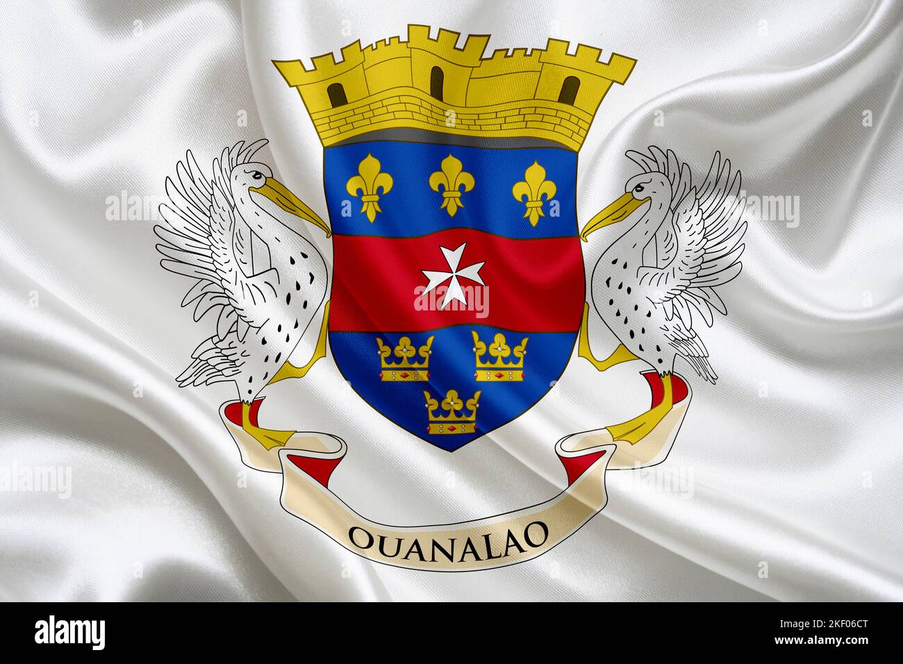 National Flag Of Saint Barthelemy Stock Photo Alamy