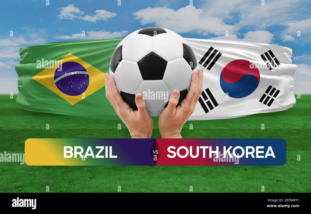 Brazil Vs South Korea National Teams Soccer Football Match Competition