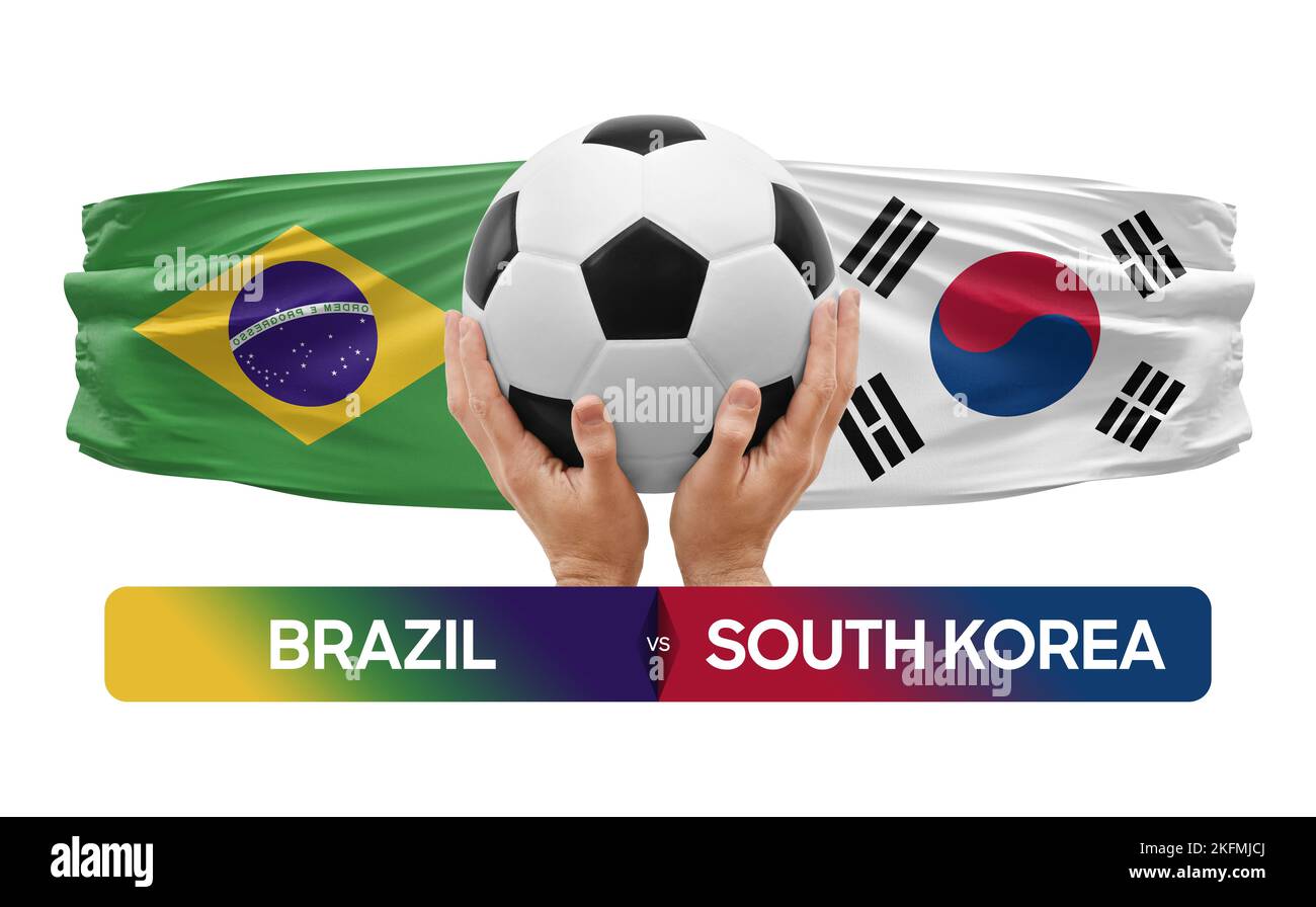 Brazil Vs South Korea National Teams Soccer Football Match Competition