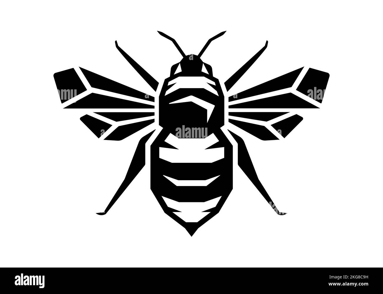 A Simple Vector Illustration Of A Bee Stock Vector Image Art Alamy