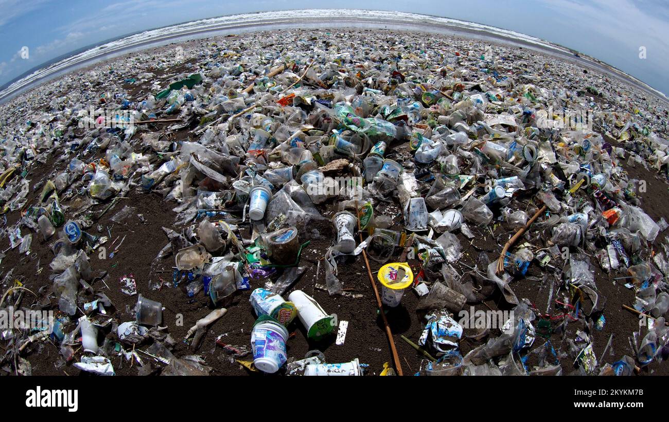 Plastic Pollution And Garbage From The Indian Ocean Collects On The