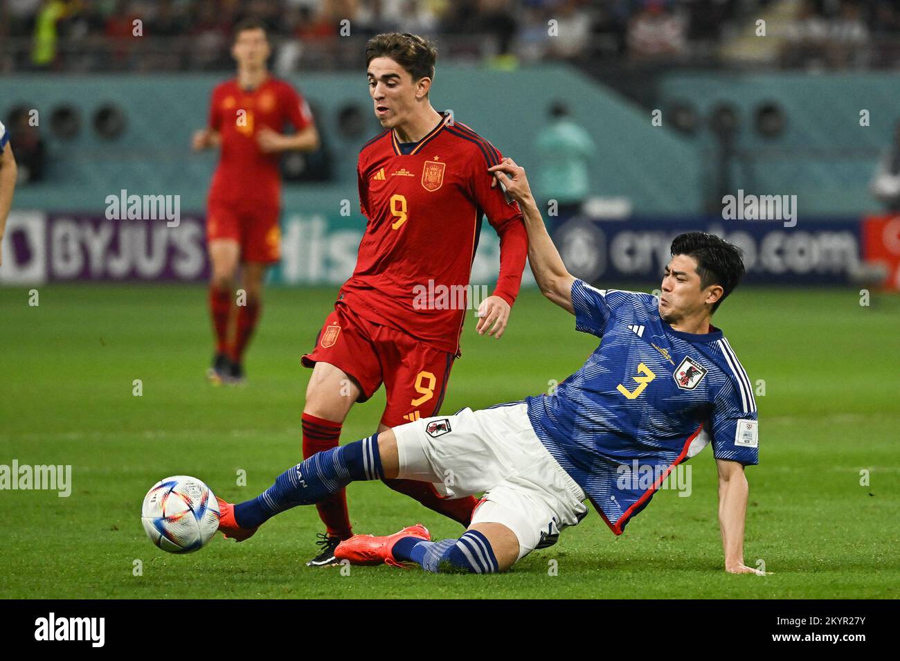 Doha Qatar On December Gavi Of Spain And Shogo Taniguchi Of