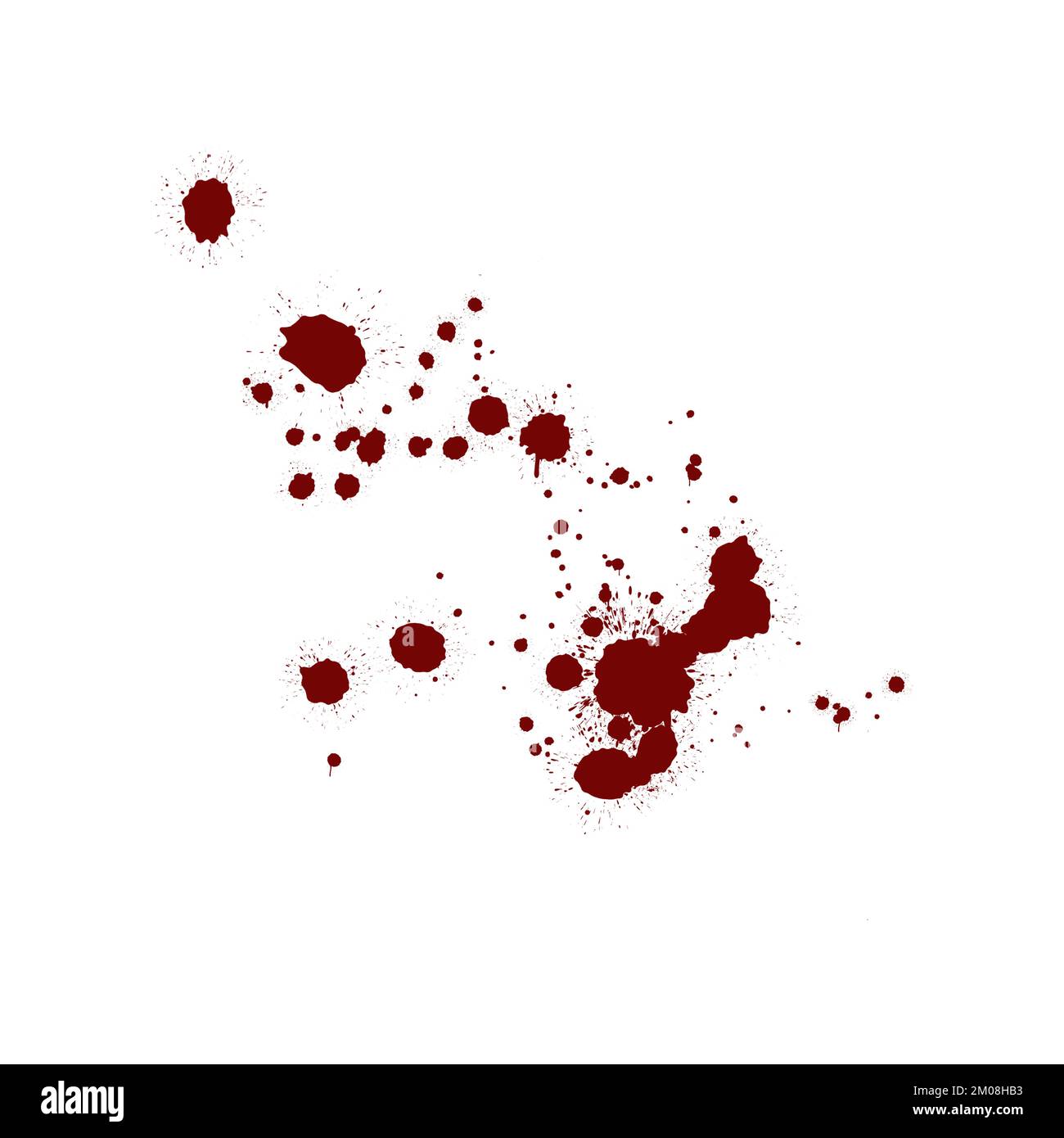 Red Blood Splatter Stain On White Background Stock Photo Alamy