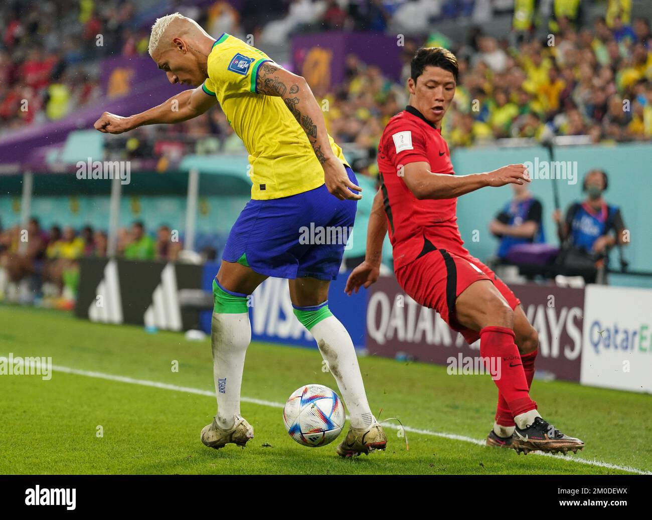 Doha Qatar December Player Of Brazil Richarlison Controls The