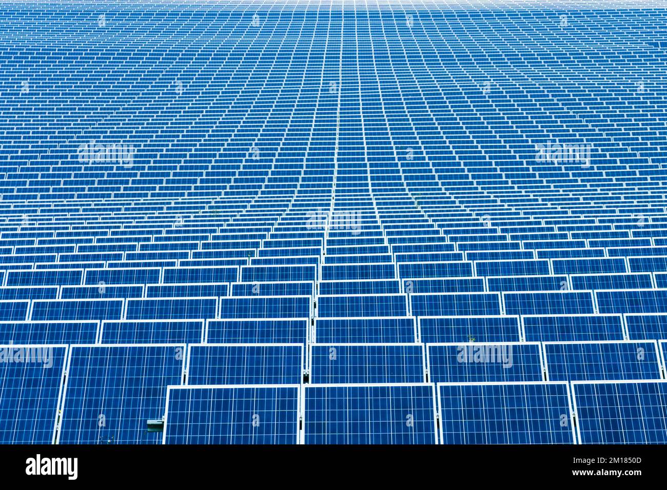 Many Photovoltaik Solar Panels Are Part Of A Big Solar Powerplant Stock