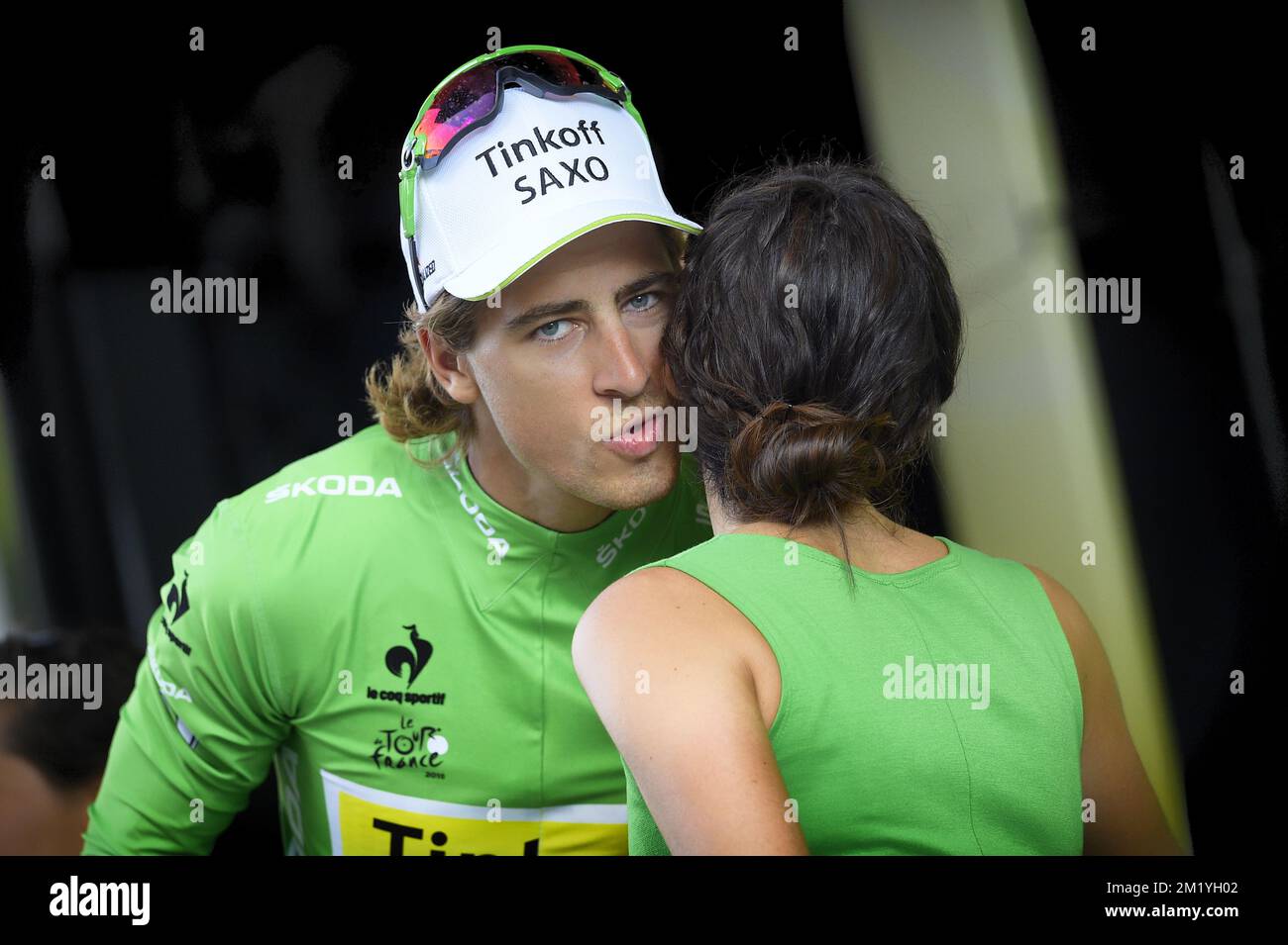 Slovakian Peter Sagan Of Tinkoff Saxo Wearing The Green Jersey Of