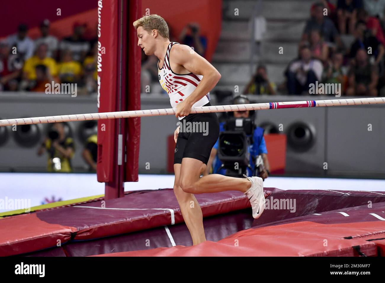 Belgian Ben Broeders Pictured In Action During The Men Pole Vault Final