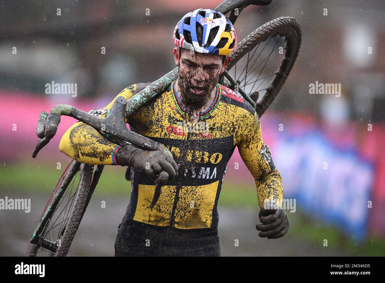 Belgian Wout Van Aert Pictured In Action During The Men Elite Race Of