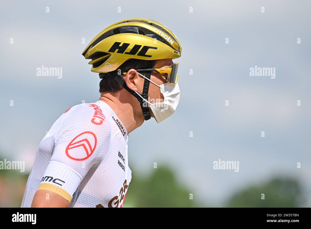 Belgian Greg Van Avermaet Of Ag R Citroen Team Pictured At The Start Of