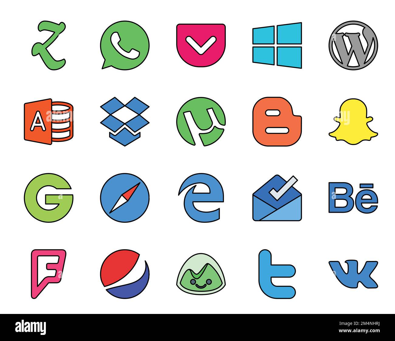 20 Social Media Icon Pack Including Foursquare Inbox Utorrent Edge