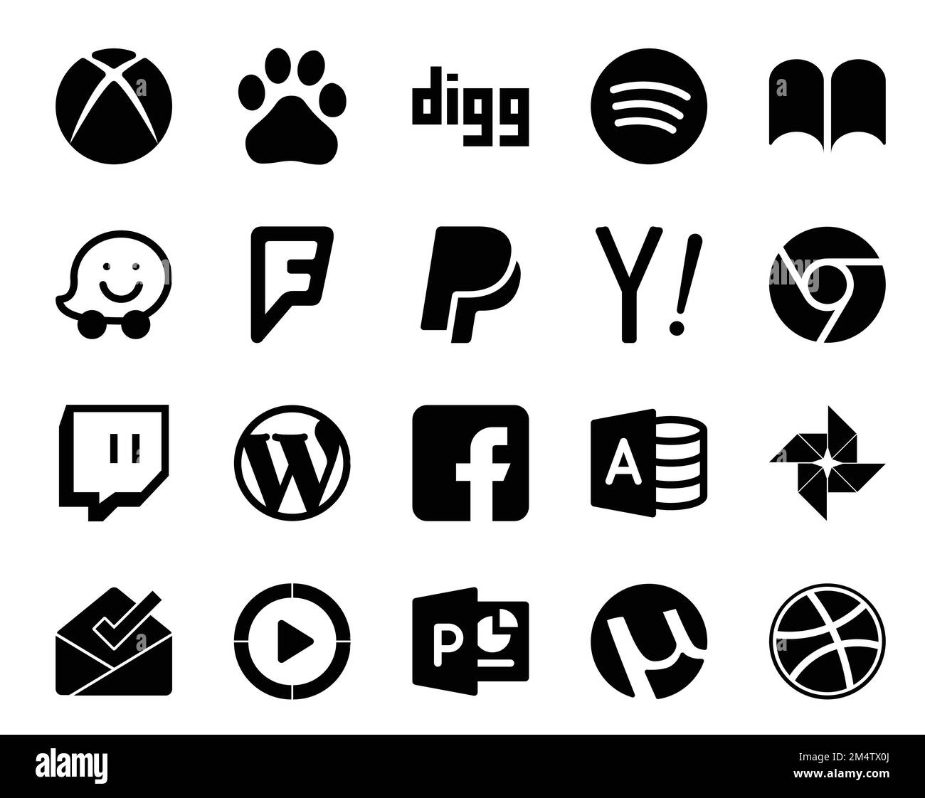 20 Social Media Icon Pack Including Inbox Microsoft Access Yahoo