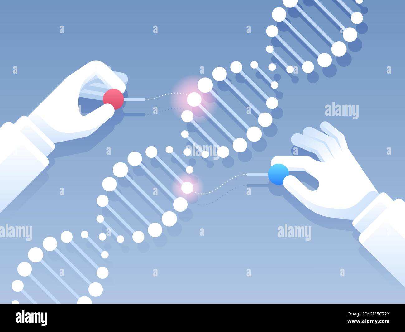 Genetic Engineering Gene Editing Tool Crispr Cas Vector Illustration