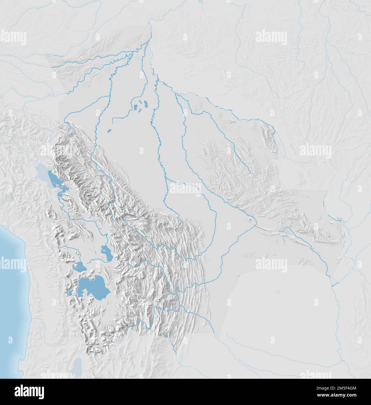 Topographic Map Of Bolivia Stock Photo Alamy