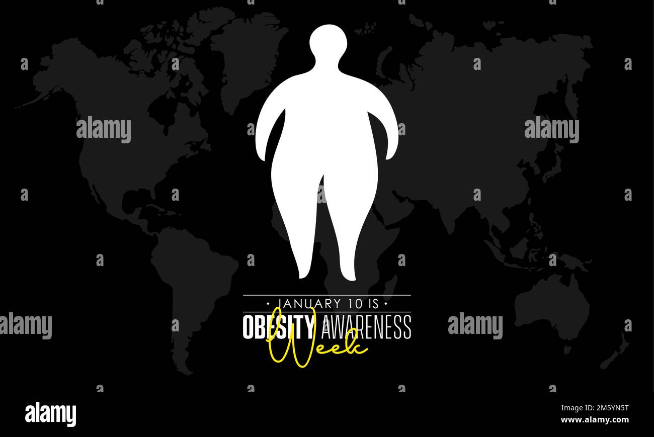 Vector Illustration Design Concept Of National Obesity Awareness Week