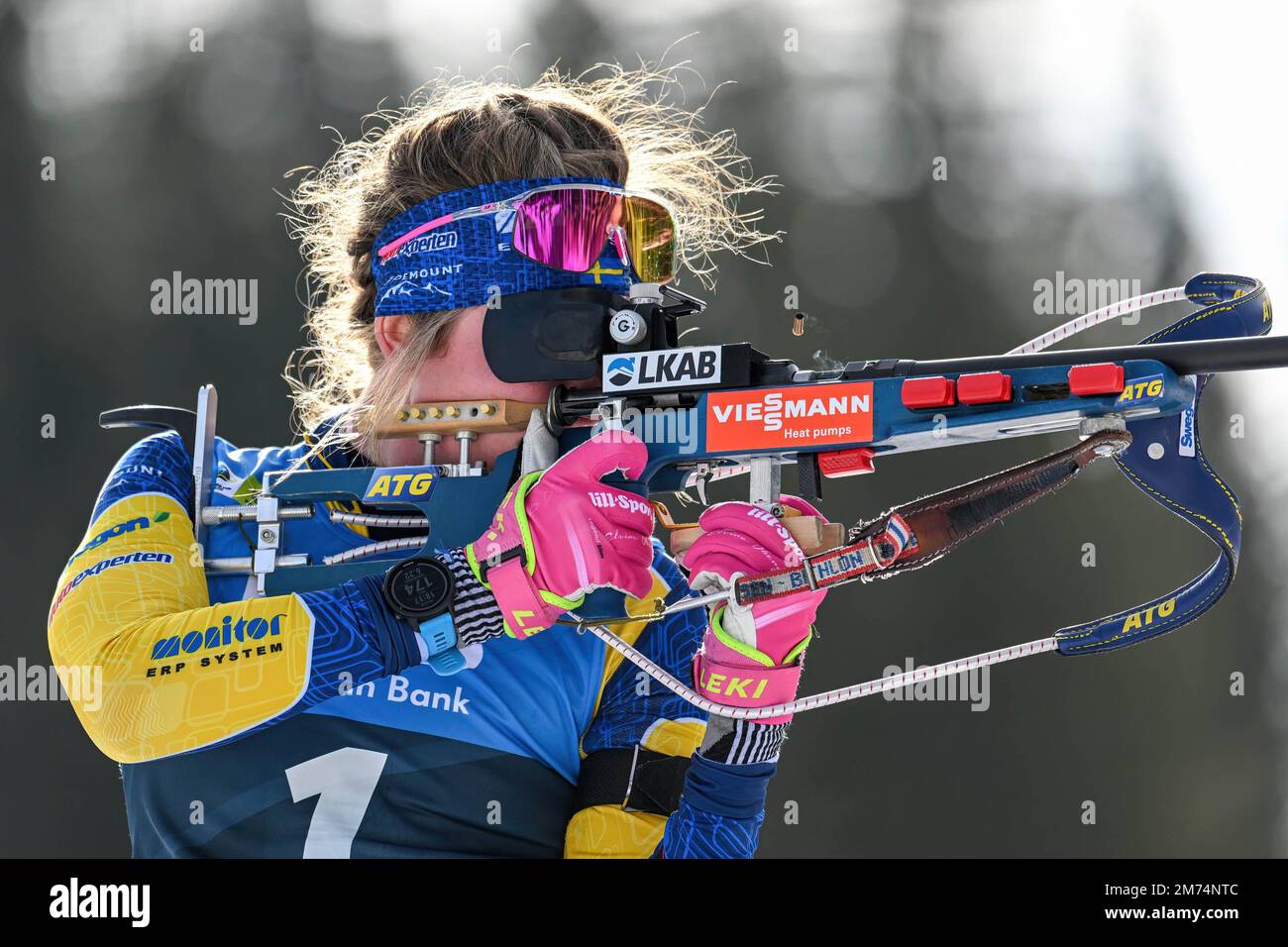 Elvira Oeberg Of Sweden Seen In Action During The Women Km Pursuit