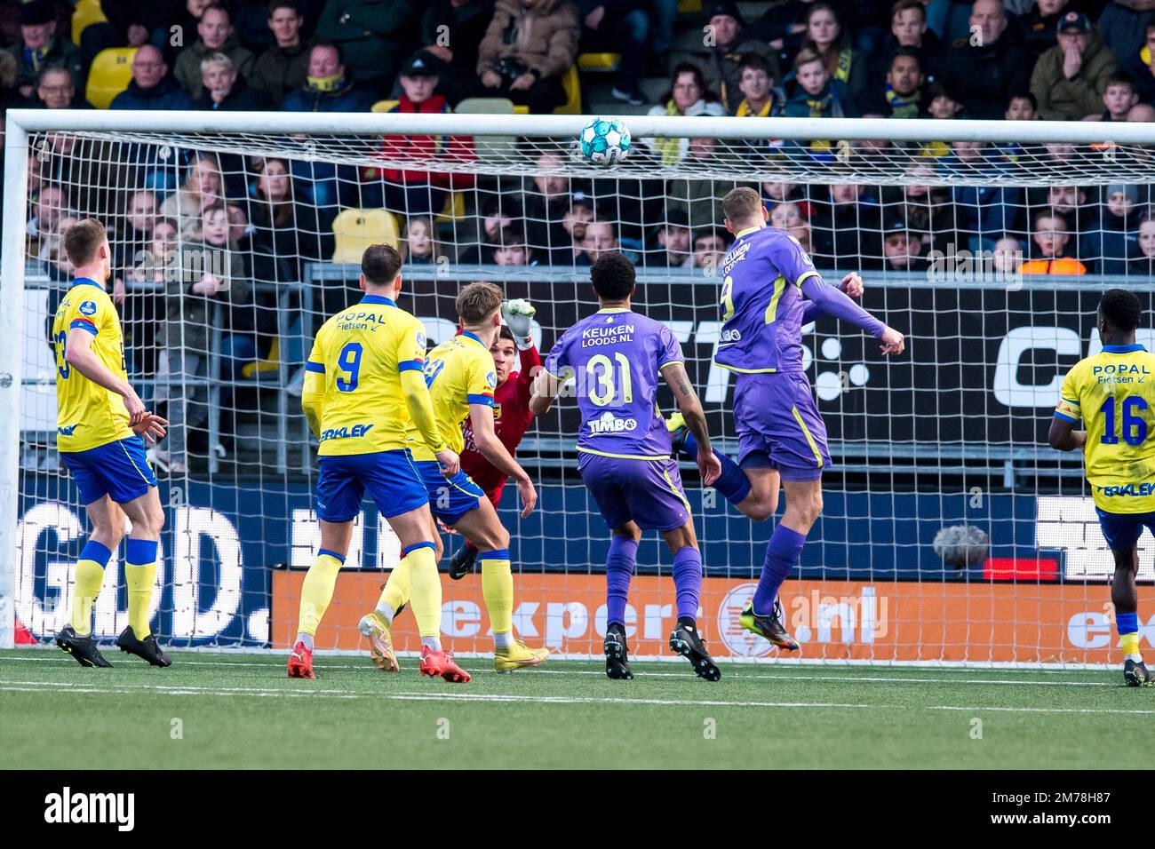 Leeuwarden M Henk Veerman Of Fc Volendam Scores The During The