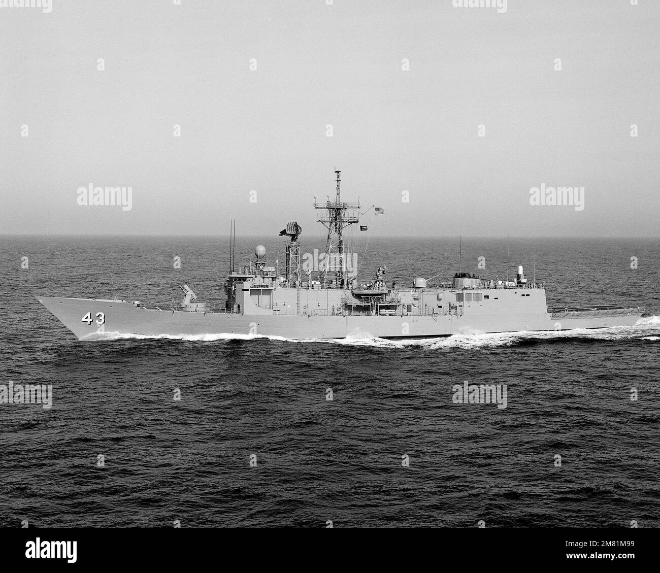 A Port Beam View Of The Oliver Hazard Perry Class Guided Missile