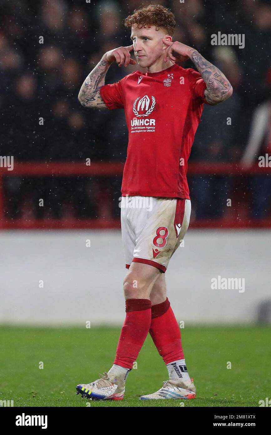 Jack Colback Of Nottingham Forest Puts His Fingers In His Ears And