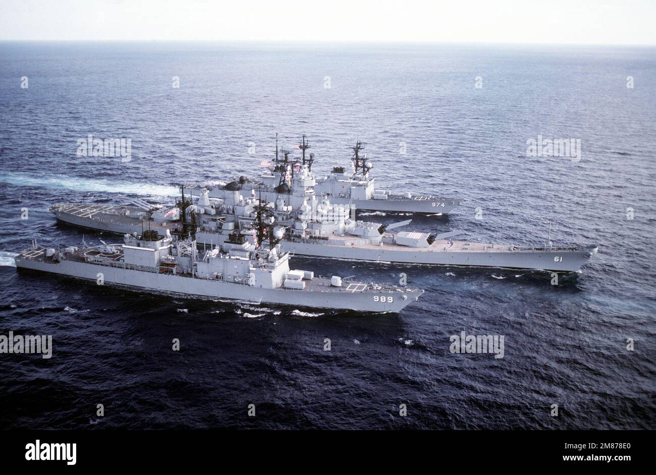 An Aerial Starboard Bow View Of The Destroyer USS DEYO DD 989 Bottom