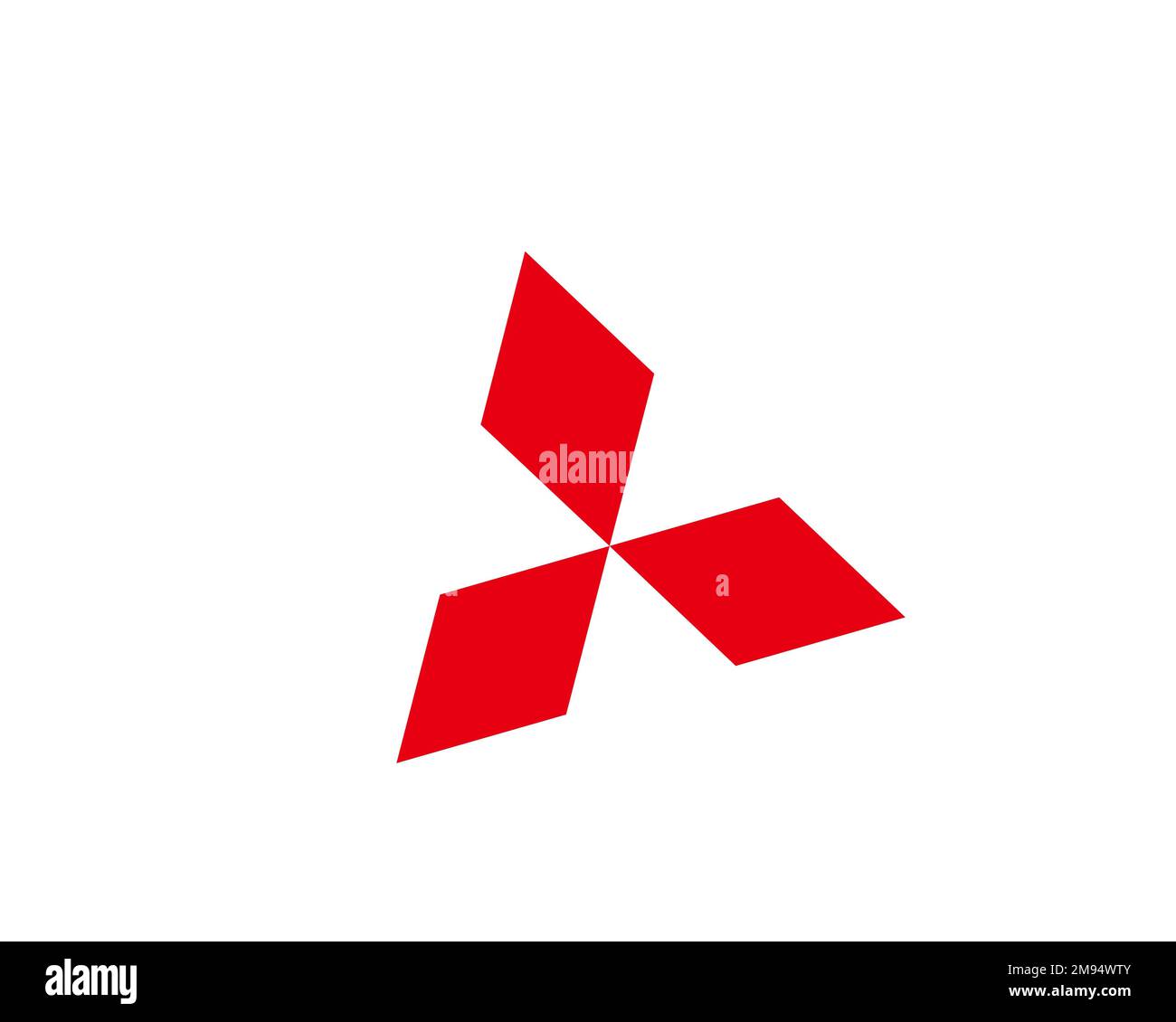 Mitsubishi Rotated Logo White Background Stock Photo Alamy