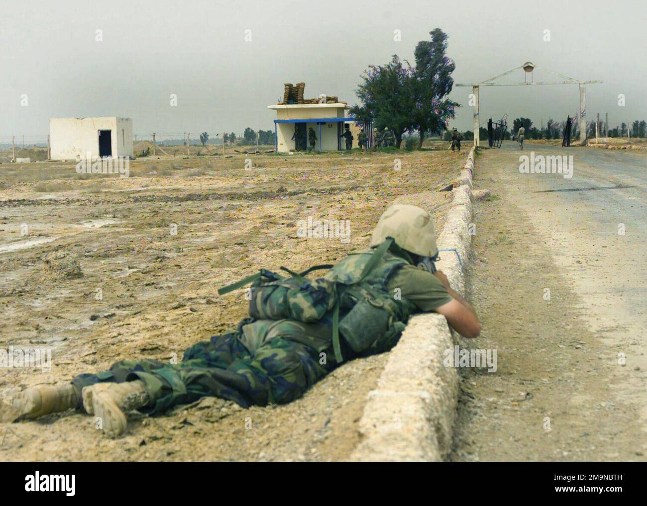 A Marine From Echo Company Battalion Landing Team BLT 2nd Battalion