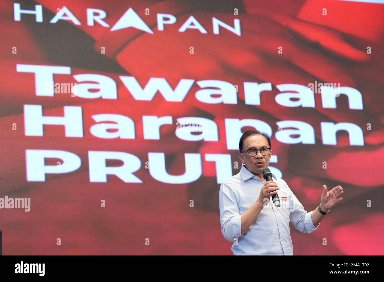 Malaysian Opposition Leader Anwar Ibrahim Speaks During An Event As His