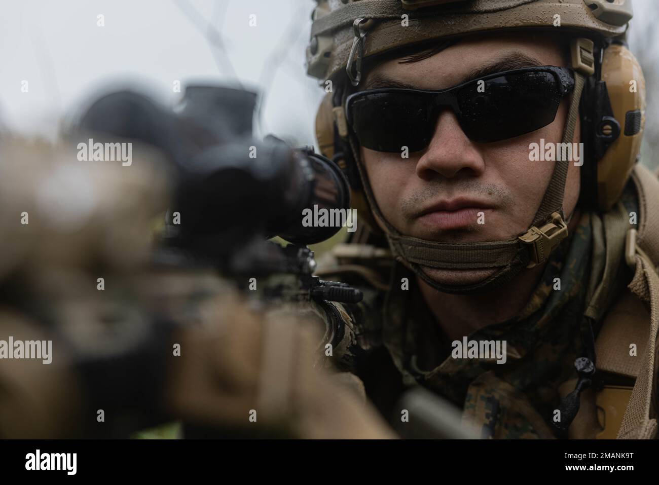 A U S Marine With Alpha Company Rd Light Armored Reconnaissance