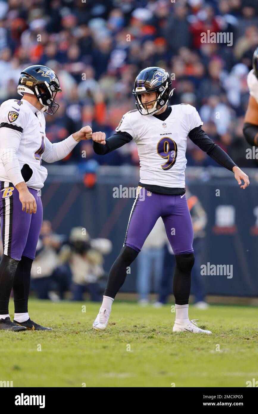 Baltimore Ravens Kicker Justin Tucker Reacts After Making A Field