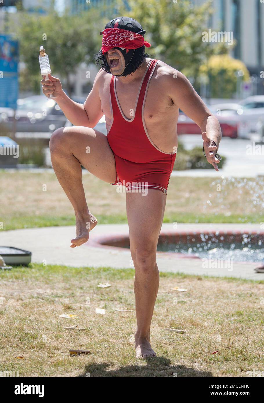 Christchurch New Zealand Th Jan Street Performer El Jaguar