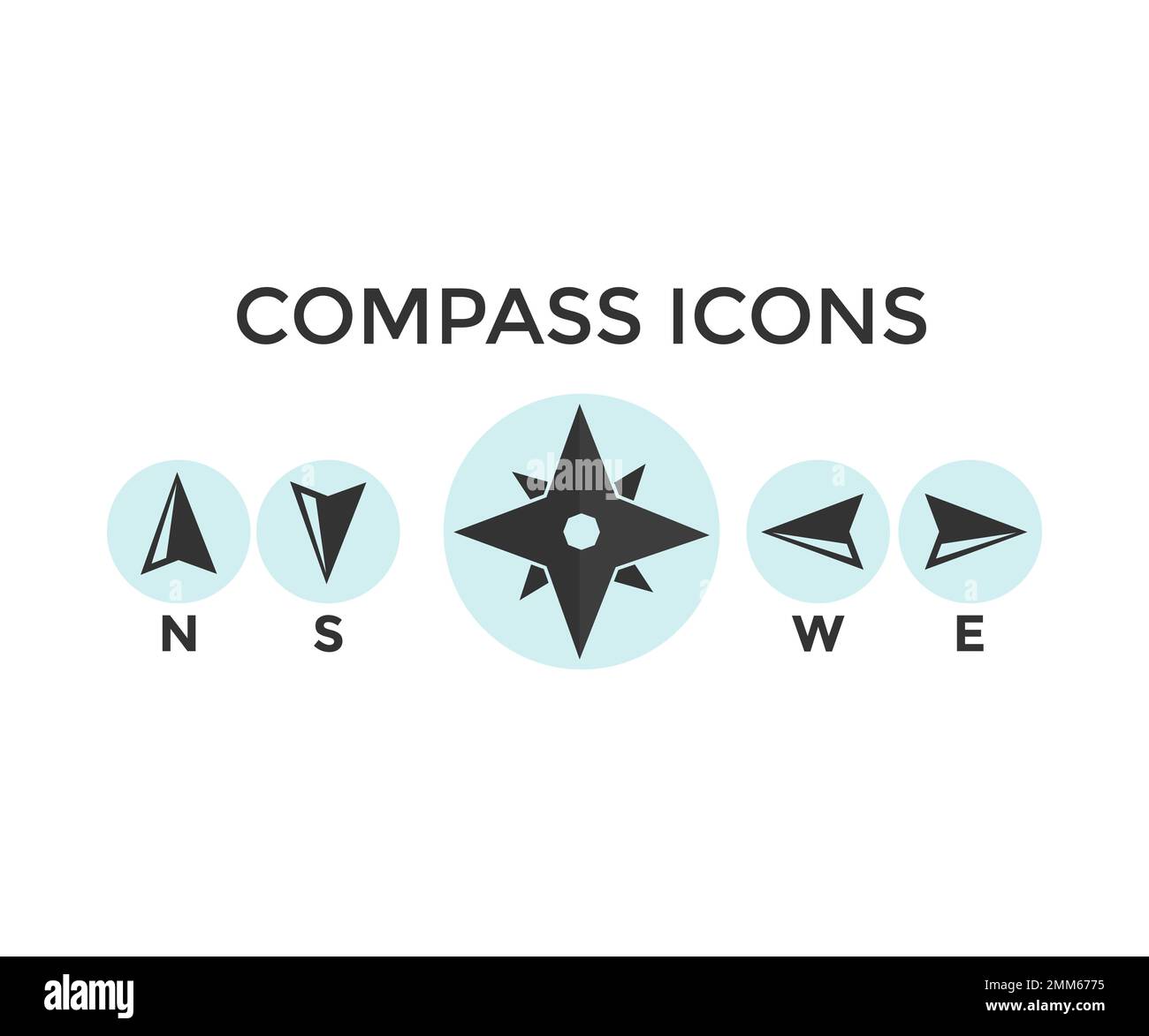 Compass Icons Set Arrow Compass Icon Sign And Symbol Geographical