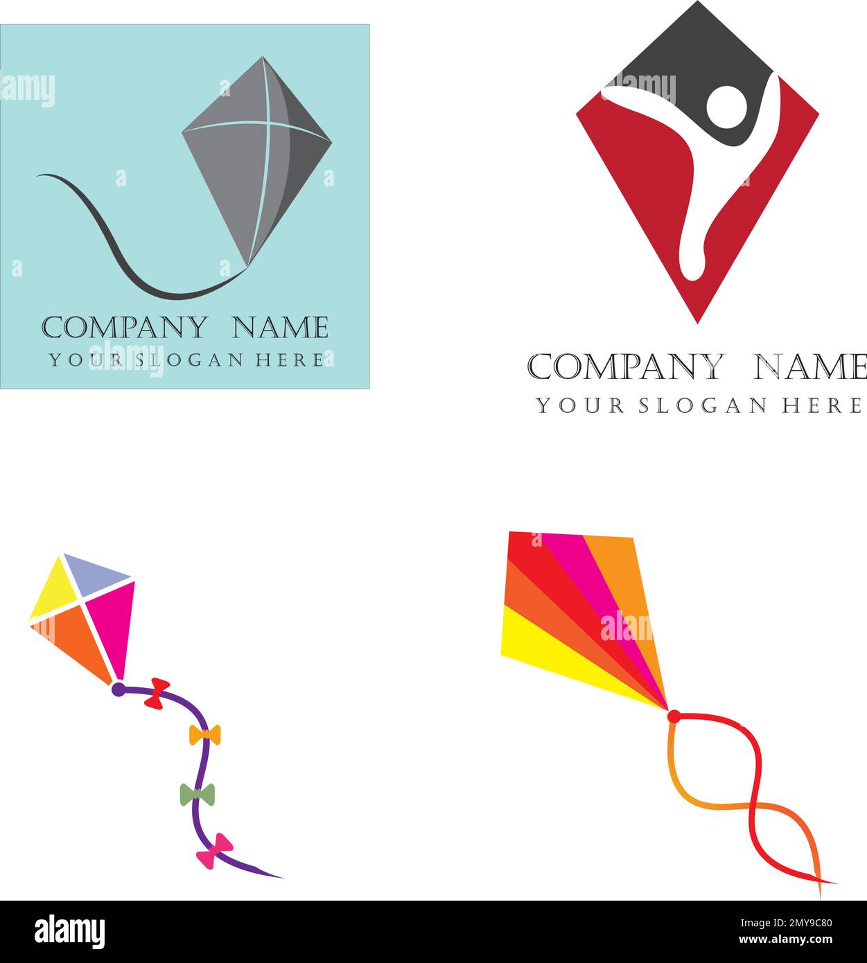 Kite Logo Vector Illustration Design Stock Vector Image Art Alamy