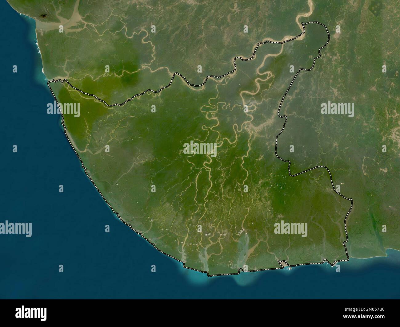 Bayelsa State Of Nigeria Low Resolution Satellite Map Stock Photo Alamy