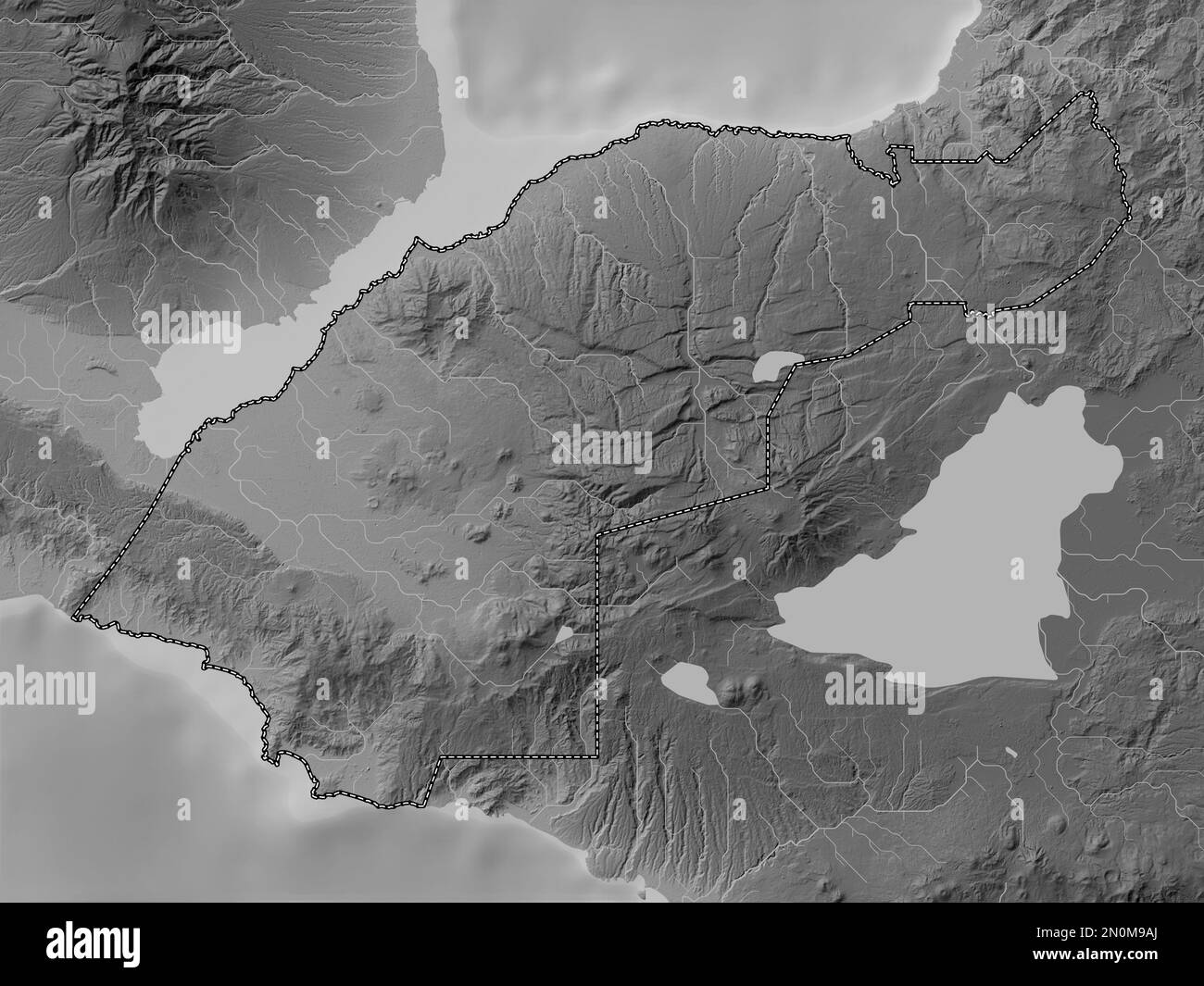 Lanao Del Norte Province Of Philippines Grayscale Elevation Map With