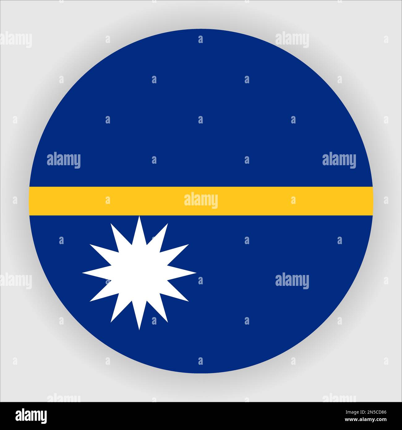 Nauru Flat Rounded Flag Icon Button Vector Stock Vector Image Art Alamy