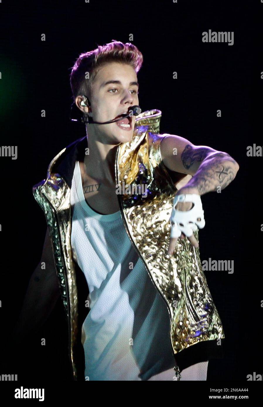 Justin Bieber Performs During His Believe World Tour In Panama City