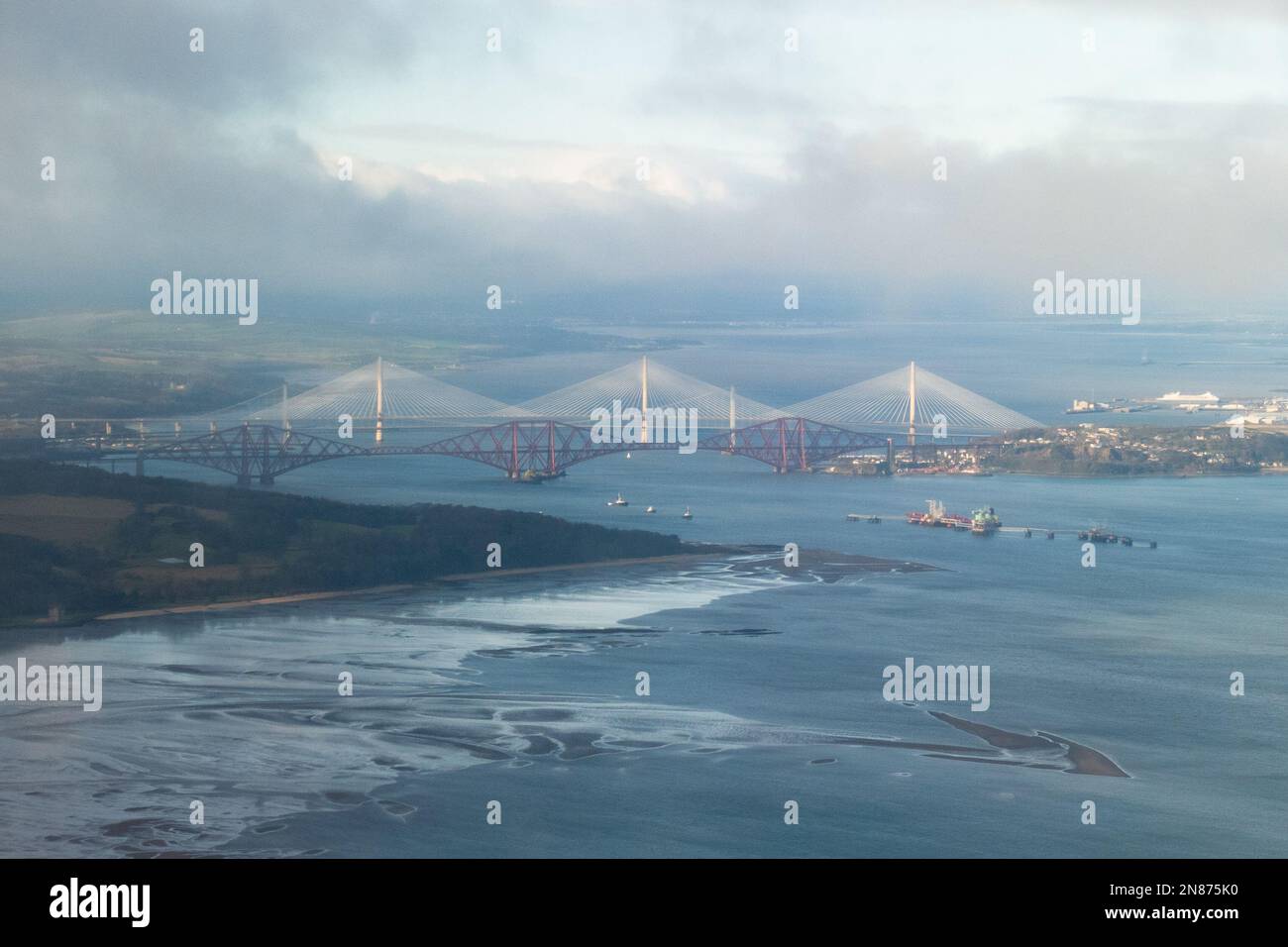 Forth Bridge Firth Of Forth North Queensferry Scotland Uk Th Feb