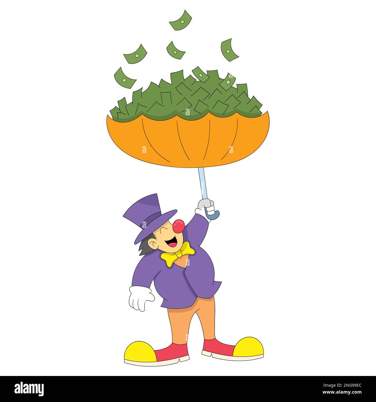 The Clown Is Doing A Magic Show Stock Vector Image Art Alamy