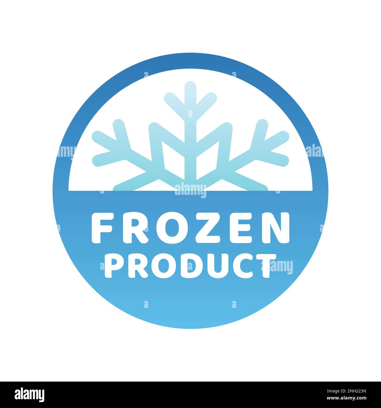 Frozen Food Vector Label Product Stamp With Snowflake Stock Vector