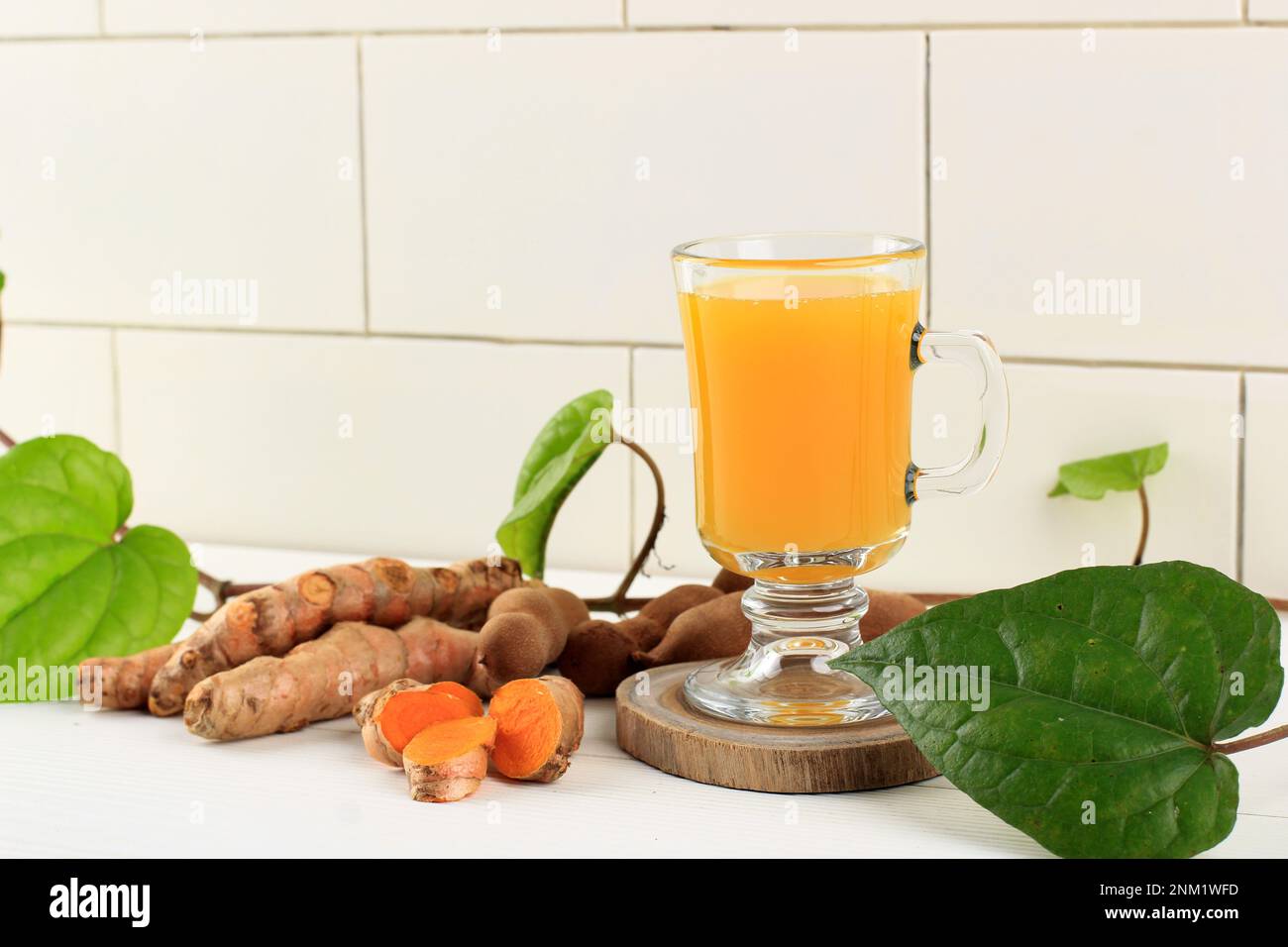 Jamu Kunyit Asem Or Kunir Asam Indonesian Traditional Herbal Drink